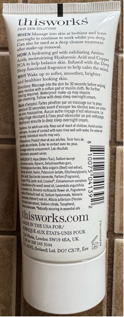 This Works Deep Sleep Overnight Cleanser 3.3 fl oz