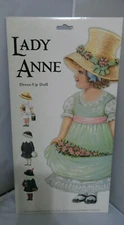 LADY ANNE DRESS UP DOLL   1 DOLL 4 DRESSES AND 4 HATS    #40   LITE GREEN FOLDER