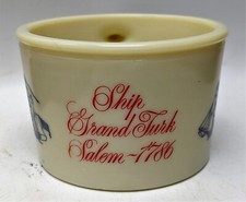 Vintage Old Spice Shaving Mug Milk Glass Ship Grand Turk Salem - 1786 Shulton