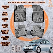 3d Molded Car Floor Mats Liners For Toyota Aygo 2005-2014 All Weather Heavy Duty