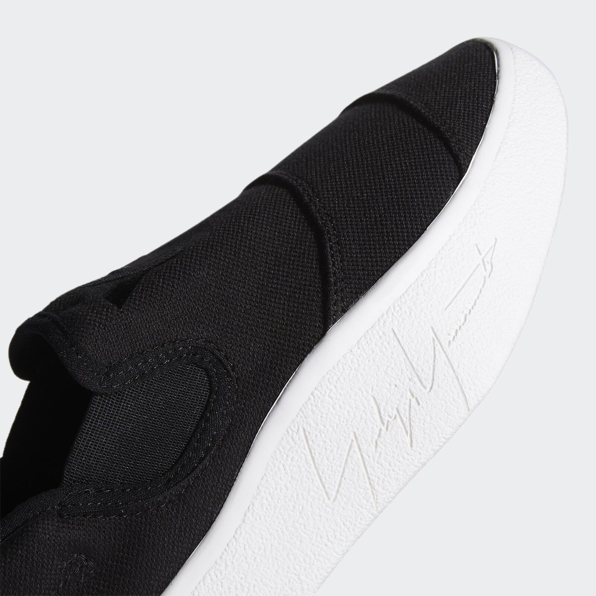 靴 Y-3 TANGUTSU Y-3 ADIDAS 2020 Black White Canvas Tangutsu Slip-On Sneaker