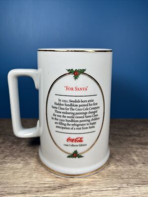 Ultimate Source " For Santa " 1996 Coca Cola Santa Christmas Mug | eBay