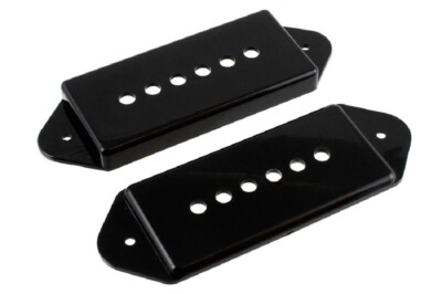 NEW - Pickup Covers (2) For P-90 Pickups, With Dog Ears - BLACK