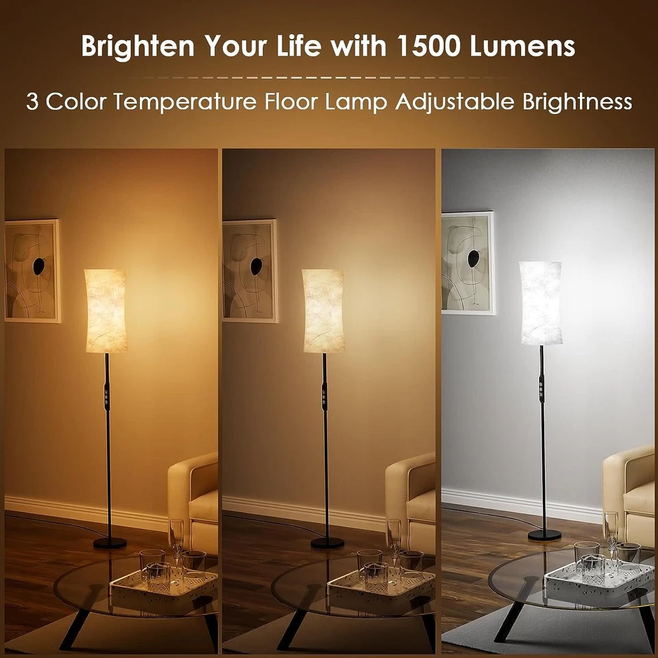 65" Dimmable Floor Lamps Floor Lamps With Remote Color Change Standing LED Light - Image 3 of 4