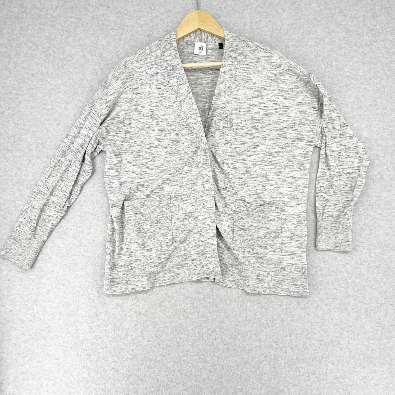 Cabi Womens Marble Grey V Neck Sweater 