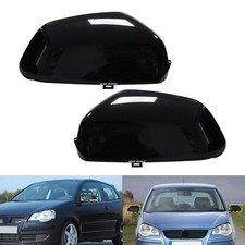 2x Für Skoda Octavia II 1Z3 2004-2008 Schwarz Spiegelkappe Aussenspiegel Blende