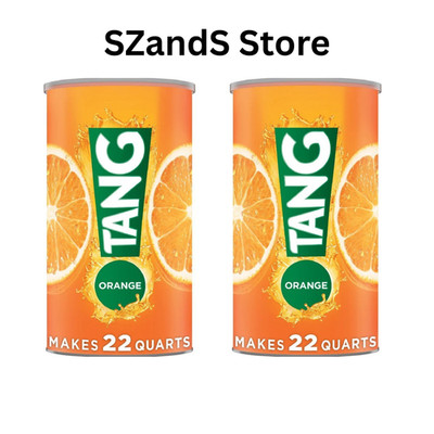 2 PACK - Tang Drink Powder, Orange 72 Oz - Makes 22 Quarts (Total 144 oz)