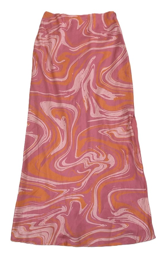 Perfect Stranger Psyched Satin Slip Maxi Skirt Festival Womans Size 8 FREE POST