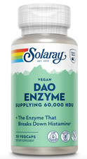 Solaray DAO Enzyme Supplying 60,000 HDU - 30 VegCaps