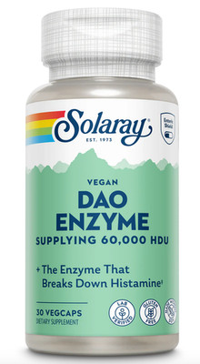 Solaray DAO Enzyme Supplying 60,000 HDU - 30 VegCaps
