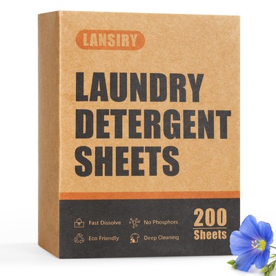 Laundry Detergent Sheets 200 Sheets Fresh Linen Scent Washing Detergent Strips