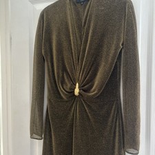 Vintage Tom Ford for Gucci Lion Broach dress Year 2000