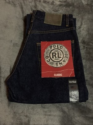 Original Ralph Lauren Herren Jeans Dunkel Fester Stoff 6x31 Classic