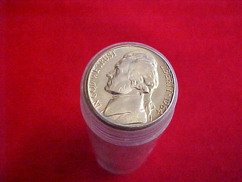 79a) 1964 Jefferson Nickel BU Roll - Starts at $9.00 - Picture 7 of 8