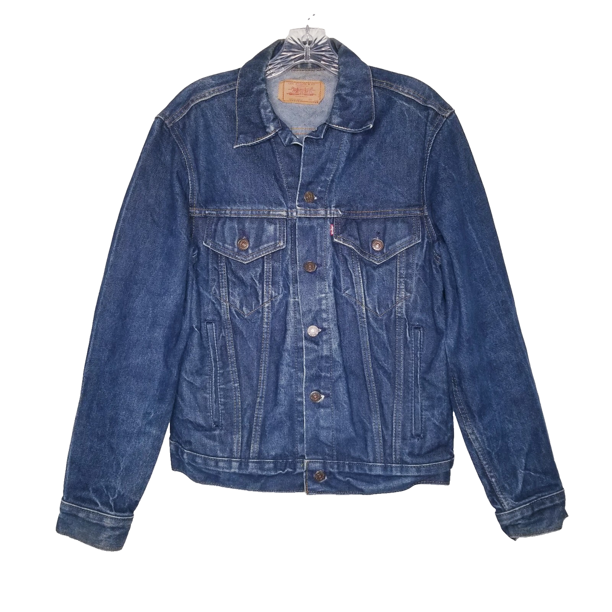 Levis Vintage 80s USA 70506 0217 Blue Denim Trucker Jacket Mens