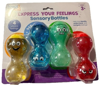 BRAND NEW - 4pc hand2mind Express Your Feelings Sensory Bottles