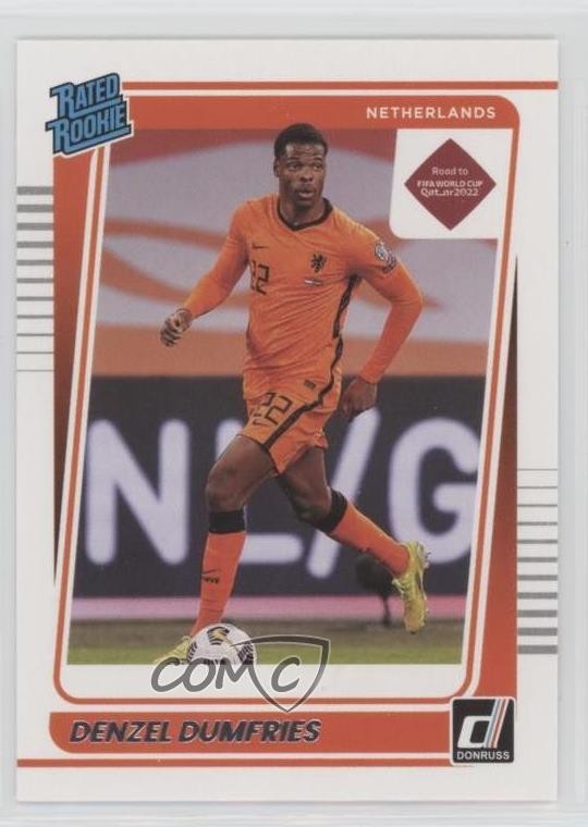 2021-22 Panini Donruss Road to Qatar Rated Denzel Dumfries #178 Rookie RC 0u2j
