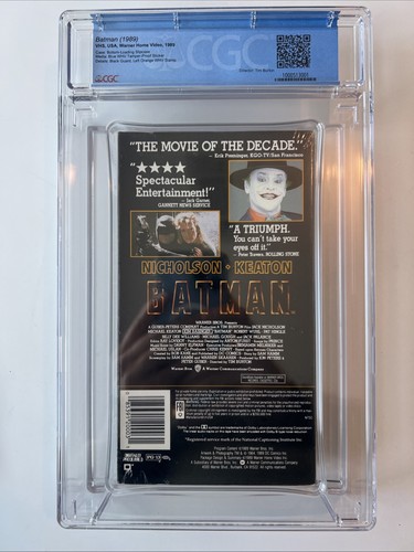 BATMAN - CGC 9.2 A+ SEAL WATERMARK 1989 VHS - Picture 8 of 12