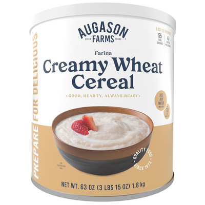 Augason Farms Creamy Wheat Cereal - 3 lbs 15 oz No. 10 Can