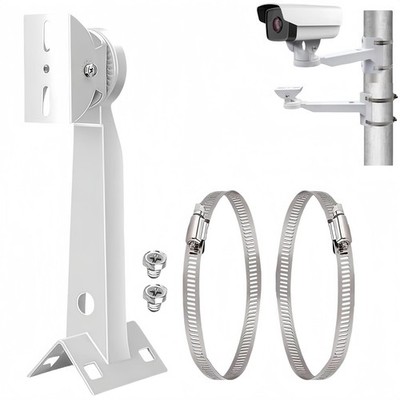 Universal HeavyDuty Weatherproof Metal Corner Pole Mount Bracket Ivory