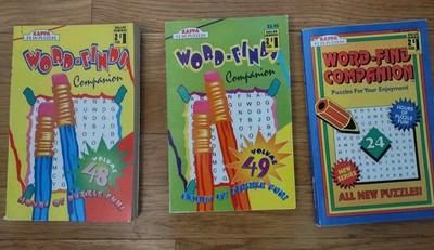 Vintage 1990s Kappa Word Find Companion Word Search Vol 24 & 48 & 49