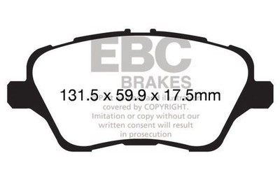 DP42149R Ebc Yellowstuff Front Brake Pad Set Fits Ford Fiesta
