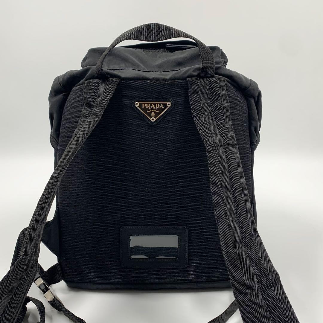 Prada Men's Drawstring Backpack with Triangle Log… - image 2