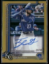 2025 Topps Chrome Tyler Gentry Gold Refractor Auto /50