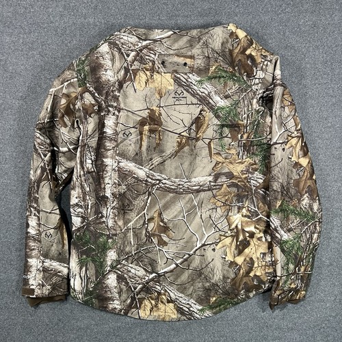 Giacca mimetica Realtree Xtra leggera full zip con cappuccio fattore profumo taglia media - Foto 7 di 9