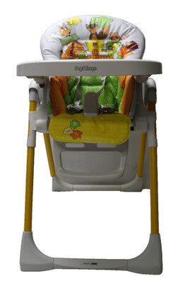 Peg Perego Prima Pappa Follow Me,Fox&Friends,Hochstuhl,mehrfarbig, Räder dabei