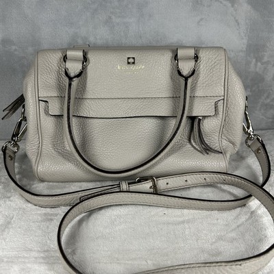 Kate Spade Alida Grant Park Cream Pebbled Leather Shoulder Satchel Bag