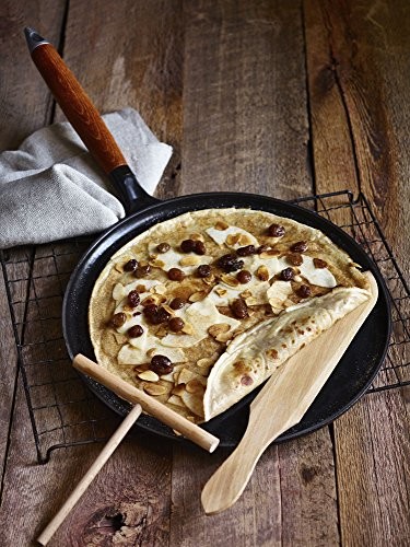 Staub Cast Iron 11-inch Crepe Pan with Spreader & Spatula - Matte Black Made in - Picture 2 of 2