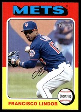Francisco Lindor 2024 Topps Heritage #117 New York Mets FREE SHIP AutographDen