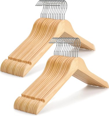 TOPIA HANGER Wooden Hangers 30 Pack, 0.28-Inch Slim & Durable Clothes Hangers Sp