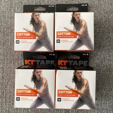 4 PACK KT Tape Cotton Elastic Kinesiology Athletic Tape 20 Count Precut Strip