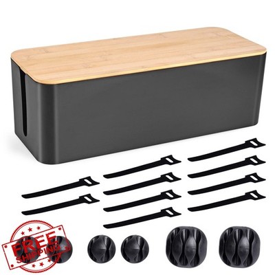 TuweChen Cable Management Box Large Black