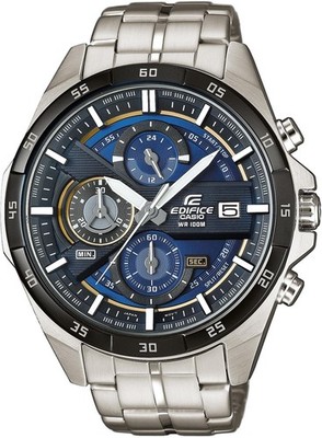 CASIO Herrenuhr Edifce Chronograph bis 10 bar Mineralglas Datum EFR-556DB-2AVUEF