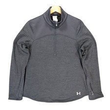 Under Armour ColdGear Quarter Zip Pullover Womens Medium Black Excellent Fitted