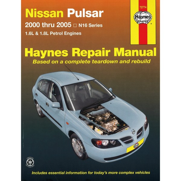 Nissan Pulsar 2000-2005 Workshop Manual Haynes-image