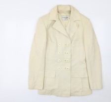 Windsmoor Women’s Ivory Wool Double-Breasted Blazer UK 12 Classic Tailored Jac