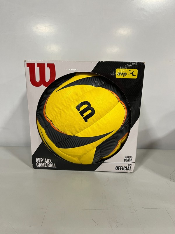 Wilson AVP OPTX Beach Volleyball Premium Match Ball Black Yellow New