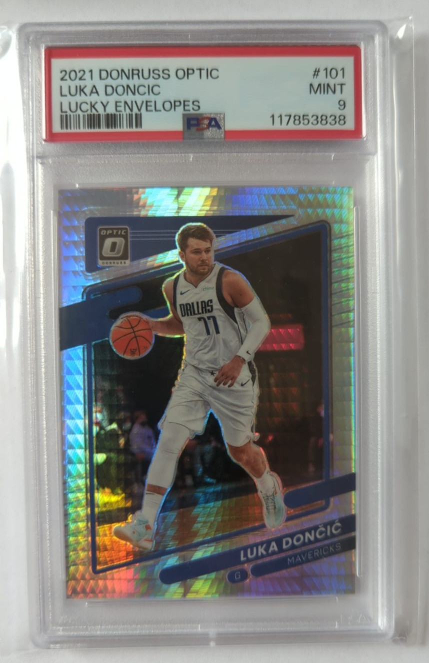 2021-22 Donruss Optic Lucky Envelopes #101 Luka Doncic 7/8 PSA 9 Pop 1