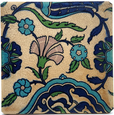 Reclaimed Victorian 8" Persian Style Tile Maw & Co C1870 AE1