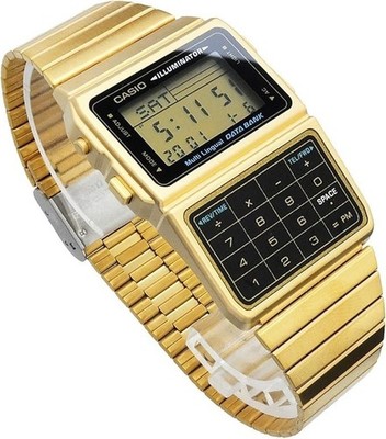 [ Neu] CASIO Databank DBC611G-1 Gold Edelstahl Digitaluhr aus Japan