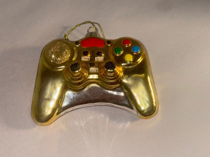 Video Game Controller Glass Christmas Holiday Ornament