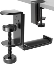 Aluminum Headset Holder Clamp Mount Under Desk, Foldable Headphone Stand  Hook