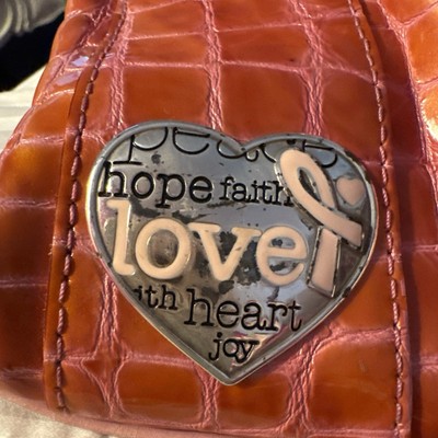 BRIGHTON CHER I BELIEVE IN PINK HOPE FAITH LOVE CANCER AWEARNESS HANDBAG