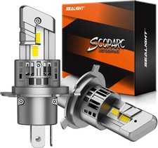 SEALIGHT H4/9003/HB2 Bulbs Hi/Low Beam, 30000LM 900 Super Brighter, 1:1 Halogen