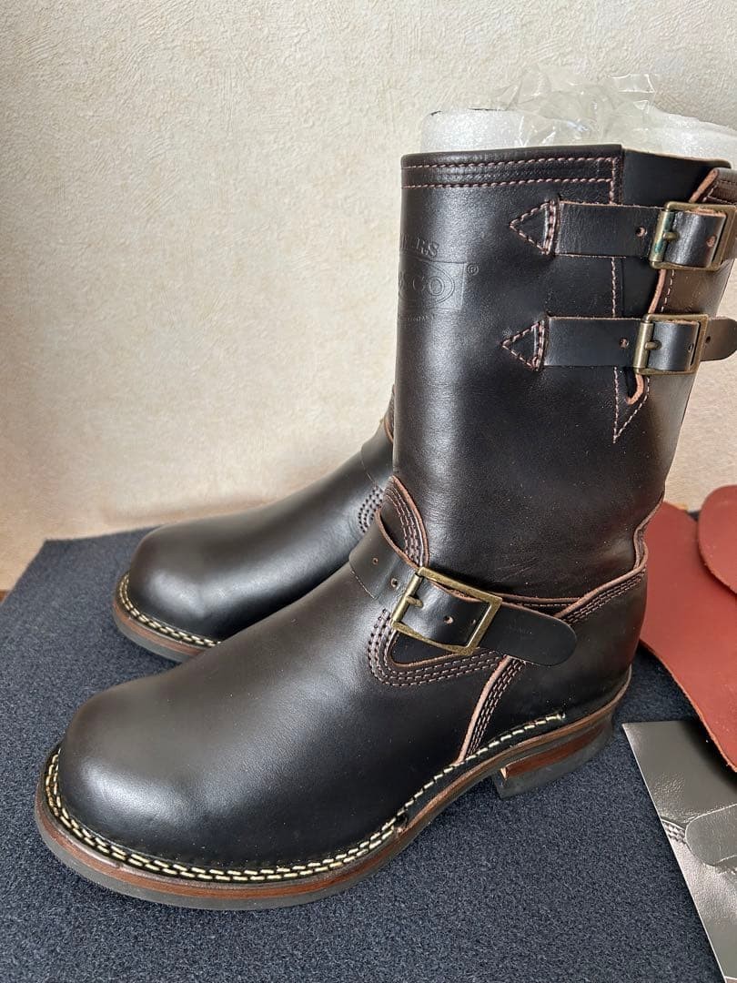 100 Year Wesco Boss Black Mens Style Work Boots US Size 8.5EE Unused image 2