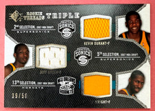 2007 Rookie Threads SP 39/50 Kevin Durant GOLD RC Patch 07/08 Silver SPx Sonics